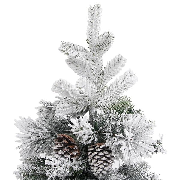 VIDAXL - vidaXL Sapin de Noël à  flocons de neige et pommes de pin 225 cm PVC/PE - large