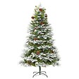 VIDAXL - vidaXL Sapin de Noël pré-éclairé et pommes de pin vert 195cm PVC et PE - vignette