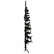VIDAXL - vidaXL Demi sapin de Noël artificiel mince avec support Noir 150 cm - vignette