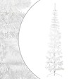 VIDAXL - vidaXL Demi sapin de Noël artificiel mince avec support Blanc 210 cm - vignette