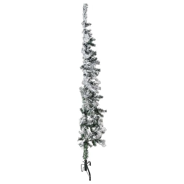 VIDAXL - vidaXL Demi sapin de Noël artificiel mince avec neige floquée 150 cm - large