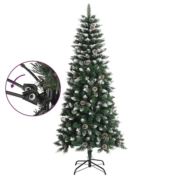 VIDAXL - vidaXL Sapin de Noël artificiel avec support Vert 150 cm PVC - large