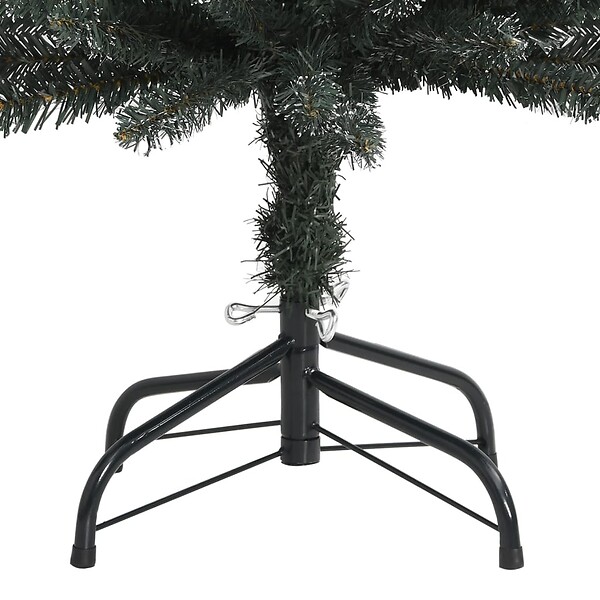VIDAXL - vidaXL Sapin de Noël artificiel mince avec support Vert 240 cm PVC - large