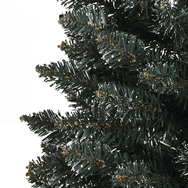 VIDAXL - vidaXL Sapin de Noël artificiel mince avec support Vert 240 cm PVC - large