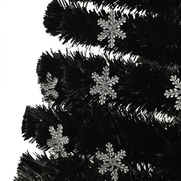 VIDAXL - vidaXL Sapin de Noël et flocons de neige LED Noir 240 cm Fibre optique - large