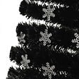 VIDAXL - vidaXL Sapin de Noël et flocons de neige LED Noir 240 cm Fibre optique - vignette