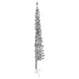 VIDAXL - vidaXL Demi sapin de Noël artificiel mince avec support Argenté 120 cm - vignette