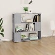 VIDAXL - vidaXL Bibliothèque/Séparateur de pièce Sonoma gris 100x24x94 cm - vignette