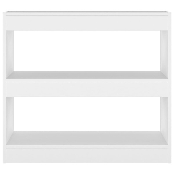 VIDAXL - vidaXL Bibliothèque/Séparateur de pièce Blanc 80x30x72 cm - large