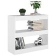 VIDAXL - vidaXL Bibliothèque/Séparateur de pièce Blanc 80x30x72 cm - vignette