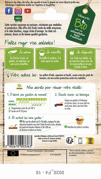 VILMORIN - Tomate tigerella bio vilmorin - large