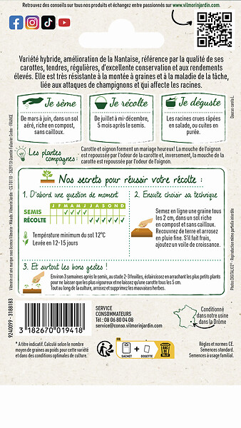 VILMORIN - Carotte Nanco HF1 Vilmorin - large