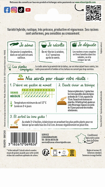 VILMORIN - Radis Tinto HF1 - large