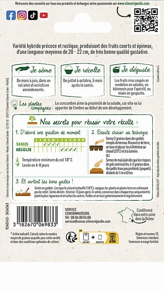 VILMORIN - Concombre Breso HF1 - large
