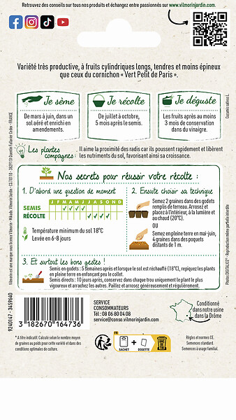 VILMORIN - Cornichon fin de Meaux - large