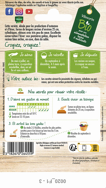 VILMORIN - Carotte berlikumer 2 bio Vilmorin - large