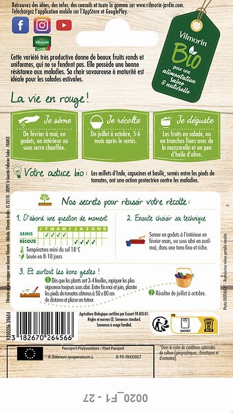 VILMORIN - Tomate Matina BIO VILMORIN - large