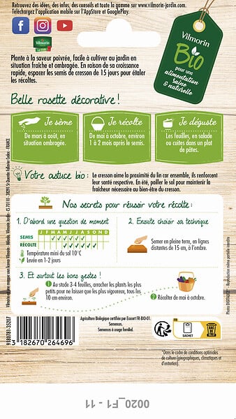 VILMORIN - Cresson de jardin bio - large