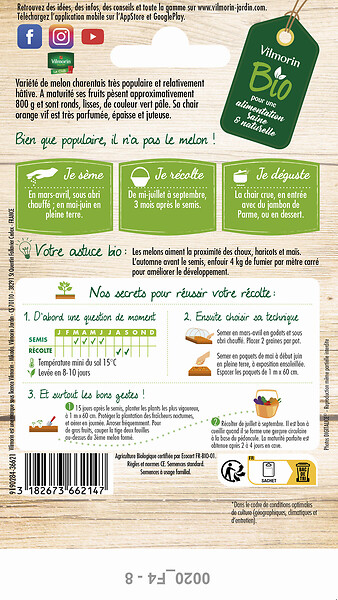 VILMORIN - Melon Charentais bio Vilmorin - large