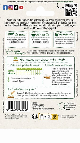 VILMORIN - Radis Red Meat cuisine du monde Vilmorin - large