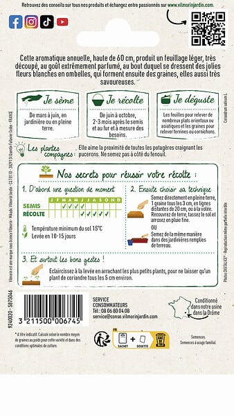VILMORIN - Coriandre cultivée VILMORIN - large