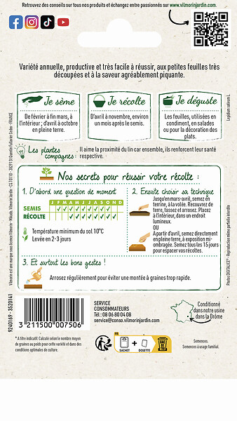 VILMORIN - Cresson alenois commun - large