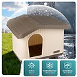 VOUNOT - Maison pour chat chien plastique interieur exterieur 75x63x51cm Beige - vignette