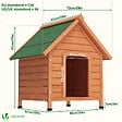 VOUNOT - Niche pour Chien Extérieure en Bois 72x65x83cm - vignette