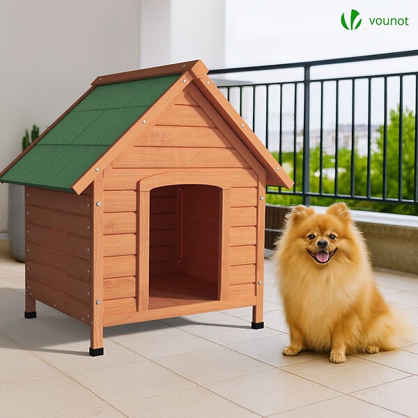 VOUNOT - Niche pour Chien Extérieure en Bois 72x65x83cm - large