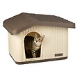 VOUNOT - Maison pour chat chien plastique interieur exterieur 60x51x41cm Beige - vignette