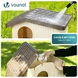 VOUNOT - Maison pour chat chien plastique interieur exterieur 60x51x41cm Beige - vignette