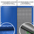 VOUNOT - Bache piscine rectangulaire double couche en Polyethylene 160 gr/m2 avec filet ecoulement 4x7m Bleue - vignette