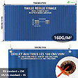 VOUNOT - Bache piscine rectangulaire double couche en Polyethylene 160 gr/m2 avec filet ecoulement 4x7m Bleue - vignette