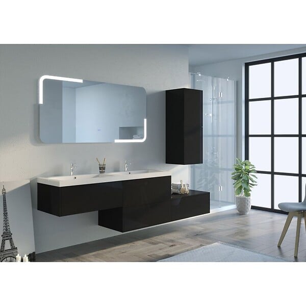 DISTRIBAIN - Meuble de salle de bain BELLISSIMO Noir - large