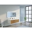 DISTRIBAIN - Meuble de salle de bain Spezzano 1200 Bois naturel et Blanc - vignette