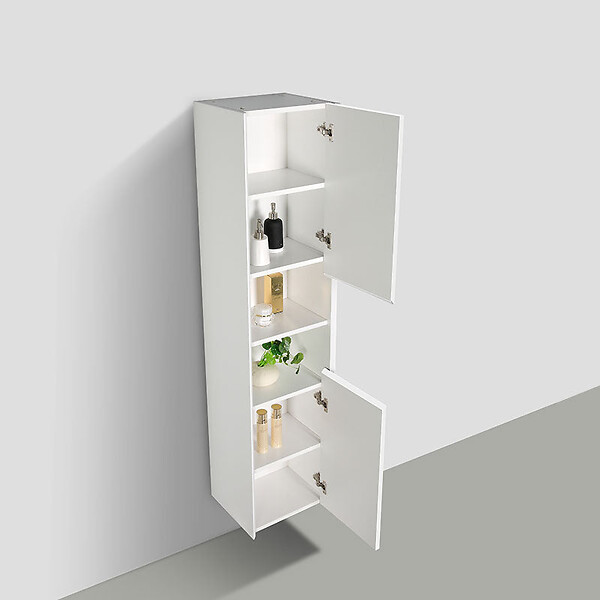 STANO - Grande armoire de rangement PALIO hauteur 170 cm blanc mat 40 cm - large