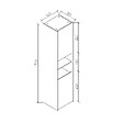 STANO - Grande armoire de rangement PALIO hauteur 170 cm blanc mat 40 cm - vignette