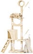 VOUNOT - Arbre a chat 155cm multi niveaux Griffoir et niche Beige - vignette