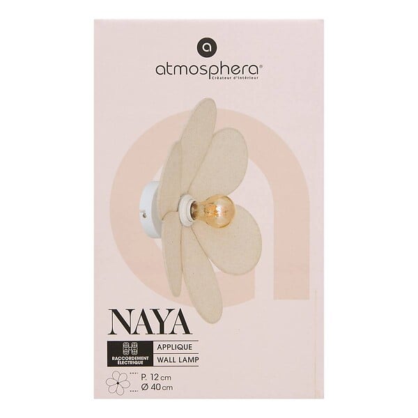 ATMOSPHERA - Applique murale Naya beige lin 40x12cm - large