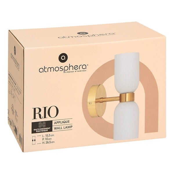ATMOSPHERA - Applique murale Rio blanc 15,3x10cm - large