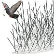 VOUNOT - Pic Anti-Pigeon en Acier Inoxydable 6.5M Pack de 26 modules - vignette