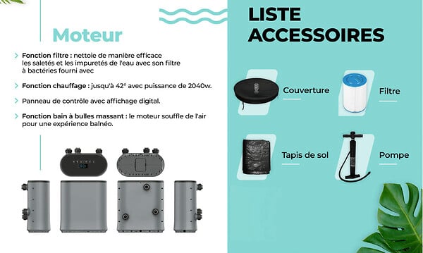 COCO BAIN - Coco Bain Piscine Fidji - 180cm De Diamètre - 1200litres - Imitation Bois Véritab - large