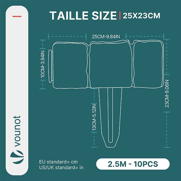 VOUNOT - Bordure de jardin plastique PP imitation pierre 2.5m - large