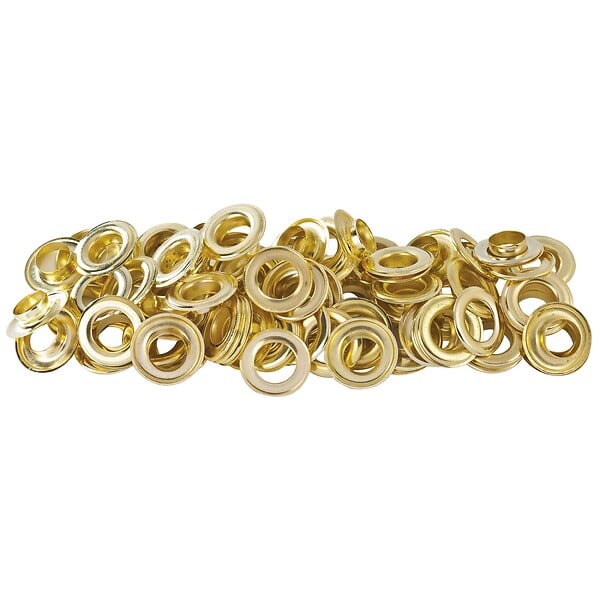 RIBIMEX - Lot de 50 oeillets en alliage d'aluminium laitonné - large