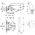 GROHE - Pack mitigeur mécanique Swift avec colonnettes + Douchette 1 jet Vitalio Get Stick + Flexible 1750 mm - vignette