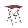 OVIALA - Table de jardin pliante bistrot en acier 60 cm pourpre - Rome - vignette