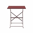 OVIALA - Table de jardin pliante bistrot en acier 60 cm pourpre - Rome - vignette