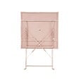 OVIALA - Table de jardin pliante bistrot en acier 60 cm rose poudré - Rome - vignette