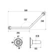PELLET - Siège de douche PMR escamotable et barre de maintien coudée PMR PELLET Essentiel confort 135 degré - vignette