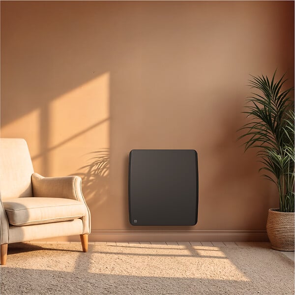 BESTHERM - Radiateur électrique fixe à inertie sèche céramique - BESTHERM - ARIA 500W  - horizontal noir - large